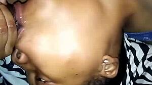 b is giving another sloppy blowjob to her man