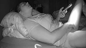 Busty whore films a steamy clip for her girlfriend. Hidden cam catches every fingering moment!