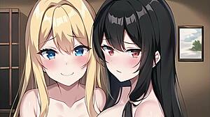 动漫后宫美女炫耀巨乳动作