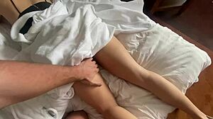 Huge Cock Tears Wife's Pussy and Cums Inside