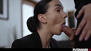 Горячие цыпочки с большими членами в футанари-экшене