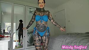 Melody Radford Tries On Sheer Micro Bikini Backstage