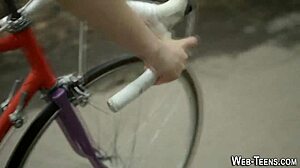 Russian teen 18+ masturbates her petite skinny body