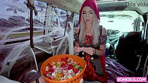 Young Blonde Britt Blair With Small Tits Riding Cowgirl And Bent Over For Blowjob Facial.