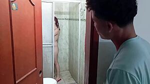 fucking my stepsister's pussy and ass in bathroom