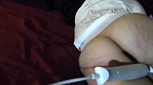 gigi explores intense anal play with a hitachi and plug in her amateur session.