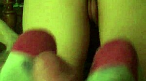 asian wife homemade nude sockjob fun 😏