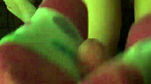 asian wife homemade nude sockjob fun 😏