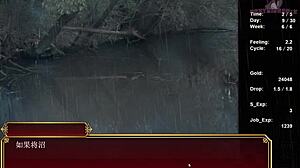 Blonde teen gives oral in anime style.