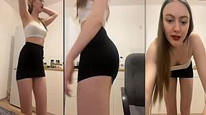 Sexy girl performs dance show on webcam