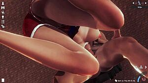 suggestive anime czech girl engaging in outdoor masturbation with hentai elements