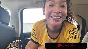 Latina Feels Creampie During Roadtrip