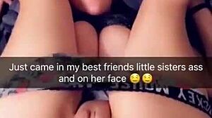 ¡OMG, llené el culito virgen de mi amiga con semen en snap!