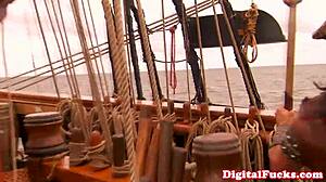 Pirate babe rides captain's cock hard in wild uniform roleplay! 🏴‍☠️🔥