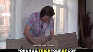 Trick Your Girlfriend Into Shaved Pussy Blowjob And Cumshot