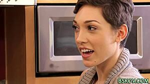 pornstar babe gets drenched in cum while exploring wild foot fetish in group action.