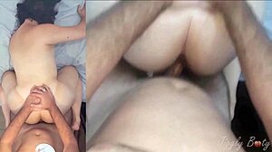 POV Huge Bubble Butt Amateur Girlfriend Taking Anal Backshots Close-Up