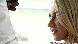 Spooned beauty gets drilled by her bf's black dong 😏 interracial jizz fun