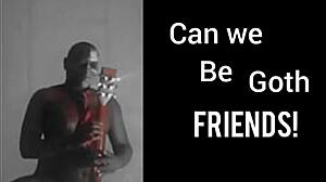 goth friends mashup close-up 😈