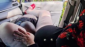 Hijab Muslim Woman Spreads Big Pussy Lips And Pisses Outdoors For Stranger Jerking Off In Car