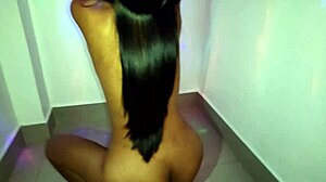 amateur latina with big ass dances sexy on pole, showing off her ass