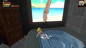 Femdom Vampire Pisses in Whirlpool POV