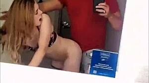 Tiny Petite Freshman Fucked in Hotel Bathroom