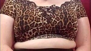 cheetah print strapon dominates in cei compilation