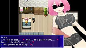 in this hentai game, she embraces her lust through cuckold play with toys and fingering part 1