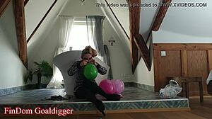 Blowing Balloons In Findom Style