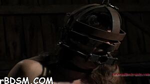 Lovable brunette darling sits on huge fake penis