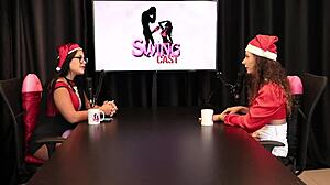 Brazilian Jujube Delicia in Sheer Red Lingerie Lesbian Fun