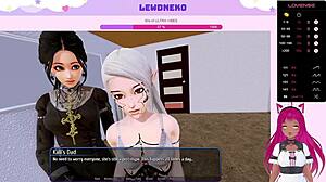 哇！Vtuber Lewdneko作为可爱女仆支配后宫酒店！