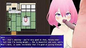 in this hentai game, she embraces her lust through cuckold play with toys and fingering part 1