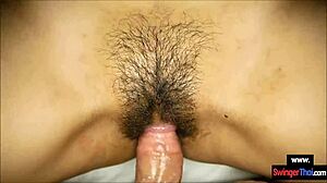 thai teen cutie gives handjob and wet pussy action