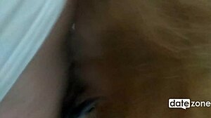 Hot redhead wife fucked in stairwell