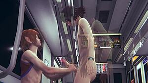 I paly hentai elf on train