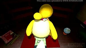 Isabelle from Animal Crossing New Leaf Exposes Her Vagina in Game