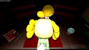 Isabelle from Animal Crossing New Leaf Exposes Her Vagina in Game