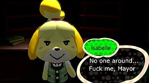 Isabelle from Animal Crossing New Leaf Exposes Her Vagina in Game