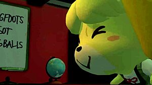 Isabelle from Animal Crossing New Leaf Exposes Her Vagina in Game