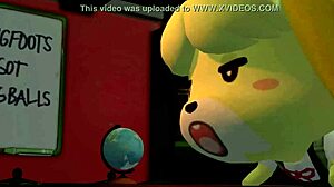 Isabelle from Animal Crossing New Leaf Exposes Her Vagina in Game