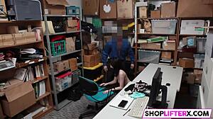 Skinny Girl Caught Shoplifting At Work