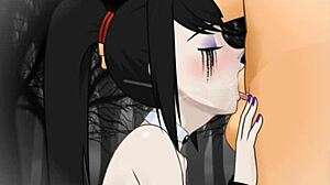 goth emo konashion does super deepthroat cum session