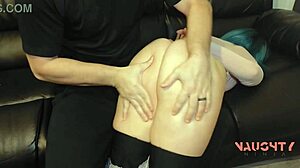 Step-sister learns self-defense won’t stop a monster cock pounding her big ass. She takes it cowgirl style with a wild squirting finish.