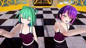 Hololive girls dance Jaipur style in MMD
