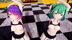 Hololive girls dance Jaipur style in MMD