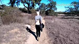 Cute Teen Flashes Natural Tits To Strangers Outdoors