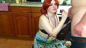 Beautiful Wife Chooses Cock Sucking Over Lunch Break