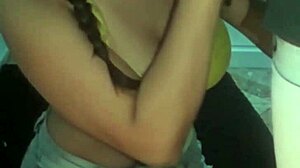 Brazilian Teen Swallows Cum Close-Up